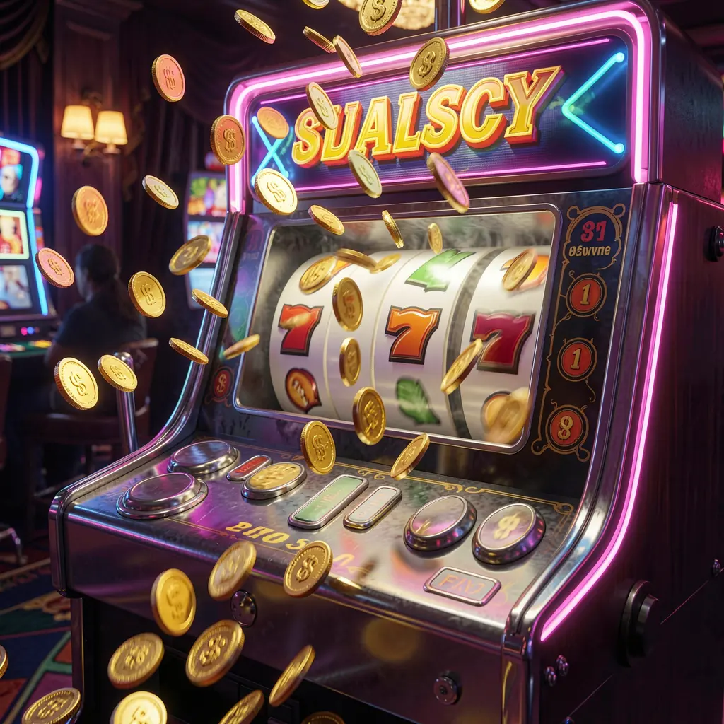 Modern JKJKJILI slot machine with vibrant reels and jackpot symbols surrounded by falling coins showcasing premium online slot gaming in the Philippines
